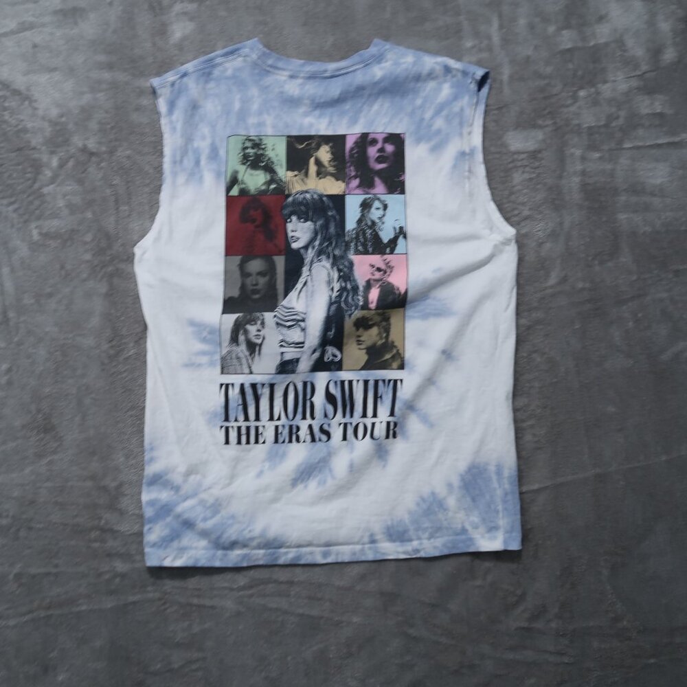Taylor Swift T Shirt Womens M Sleeveless Tie Dye Graphic Tee Crew Neck Concert